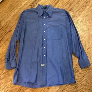Stafford relaxed fit long sleeve button up shirt. 17 neck, 34/35.